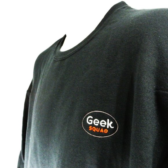 GEEK SQUAD Tech Repair Employee Uniform Black Sweatshirt NWT Size L Large - Picture 4 of 9